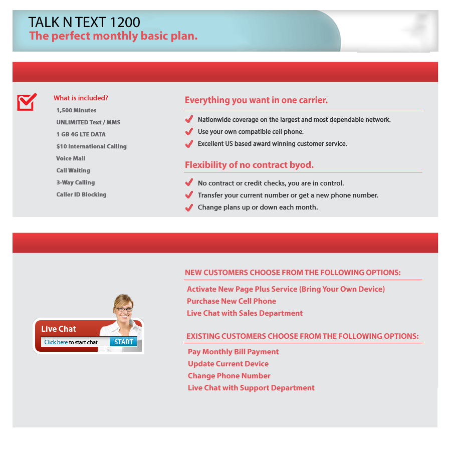 The 1200 Talk N Text Plan | Pageplus